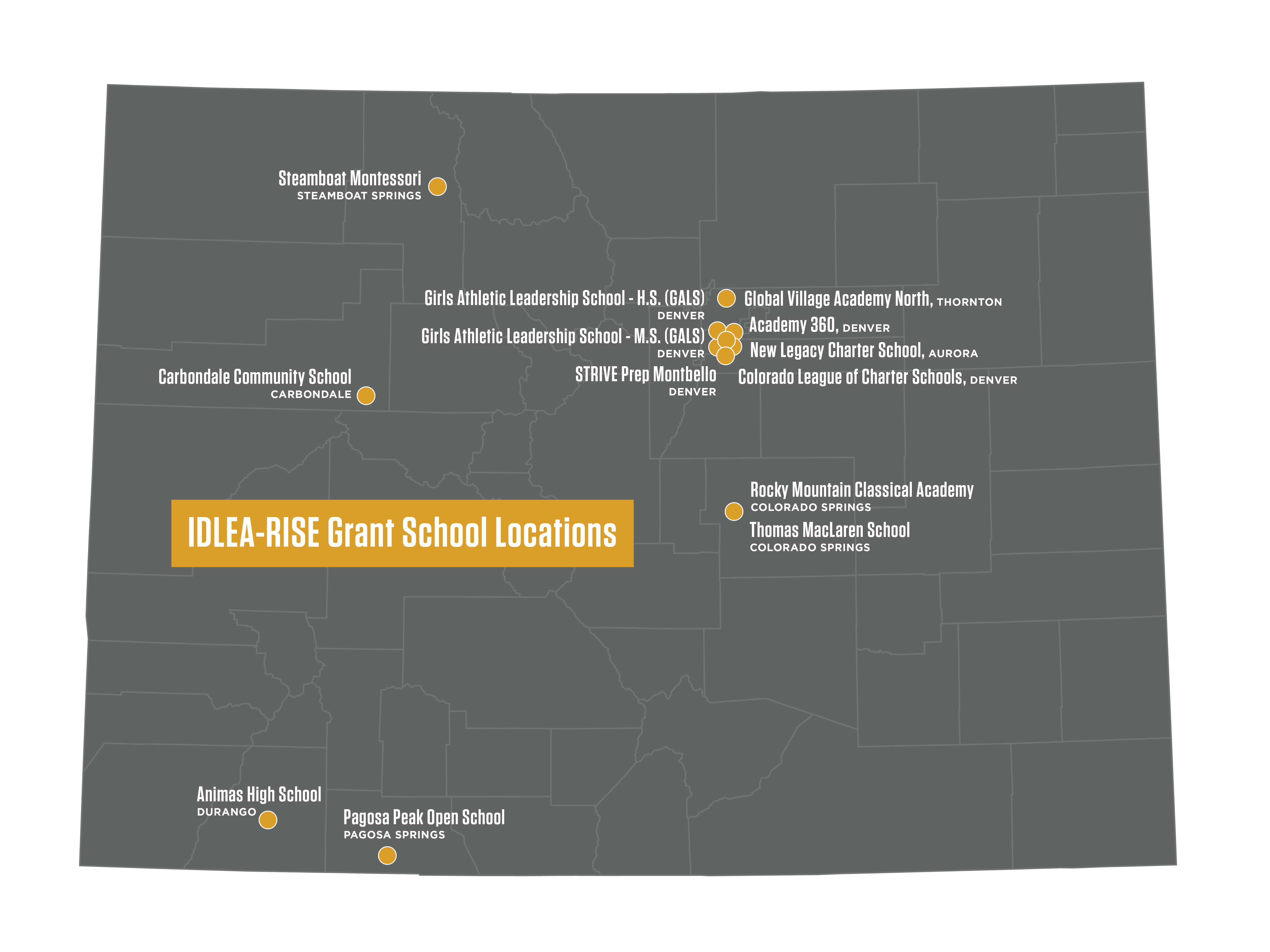 RISE Grant School Locations graphic